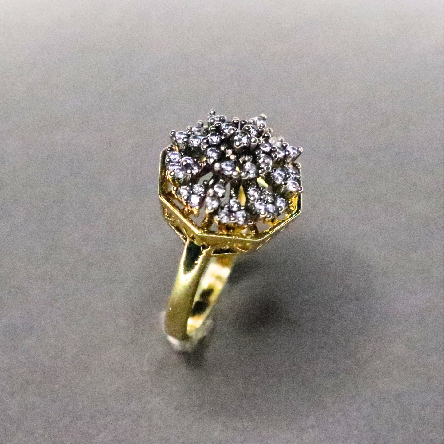 Luminous Bloom | Oxidized Rhodium Finish | Gold-Plated