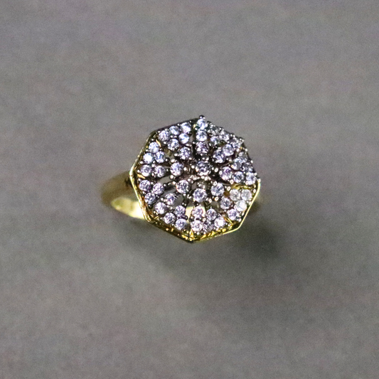 Luminous Bloom | Oxidized Rhodium Finish | Gold-Plated