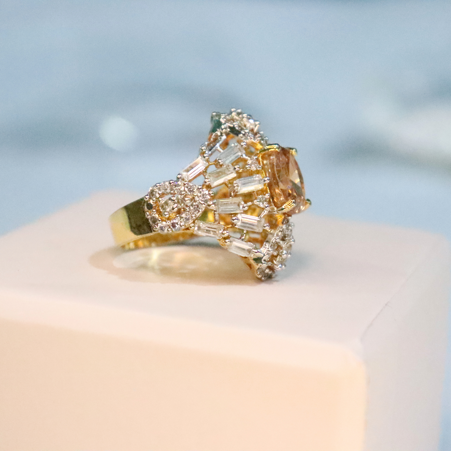 Champagne Sparkle | Gold and Rhodium Plated