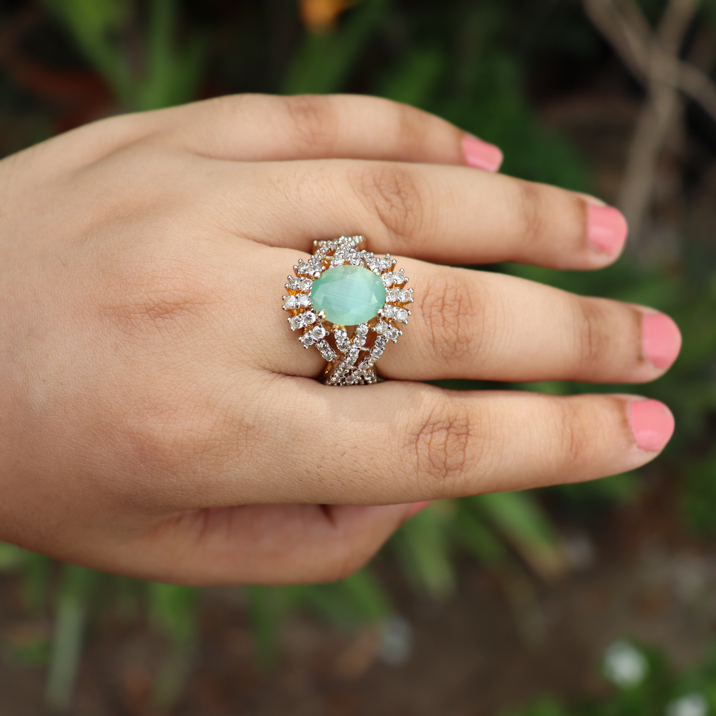 Mint Empress | Gold and Rhodium Plated