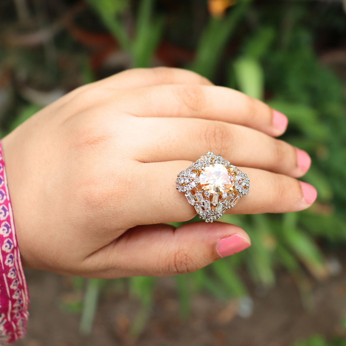 Champagne Sparkle | Gold and Rhodium Plated