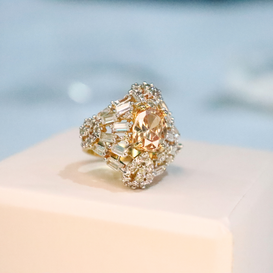 Champagne Sparkle | Gold and Rhodium Plated