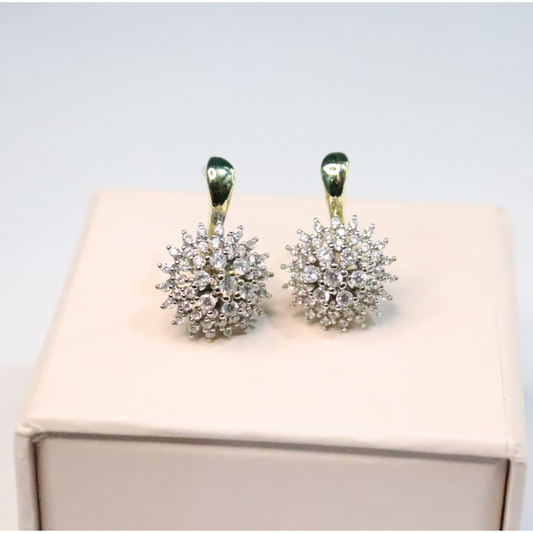 Celestial Spark Studs | Gold-Plated & Rhodium Oxidized