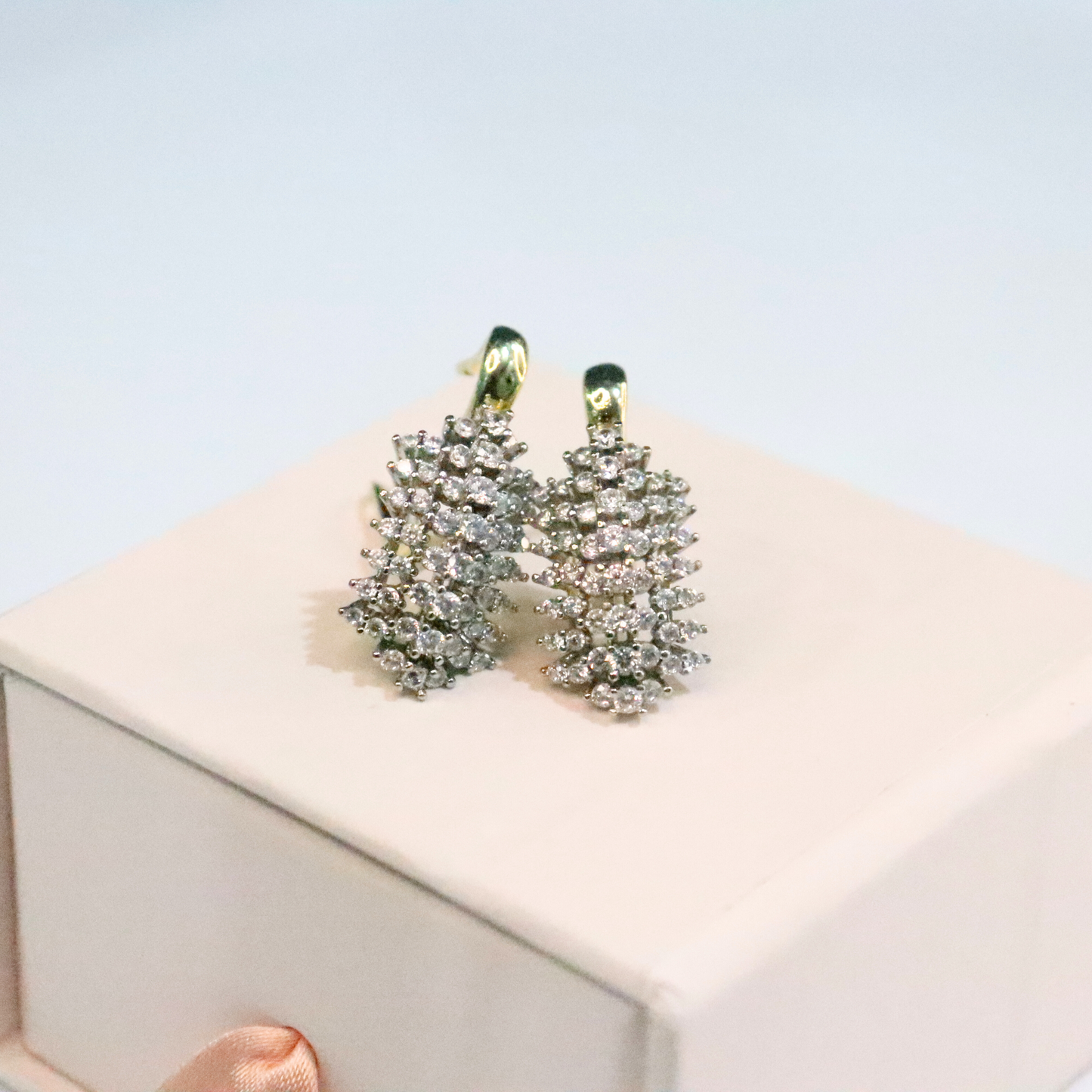 Linear Sparkle Studs | Gold-Plated & Rhodium Oxidized