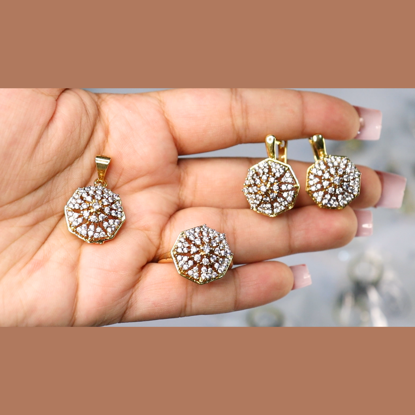 Luminous Bloom Complete Set | Ring, Pendant, Studs
